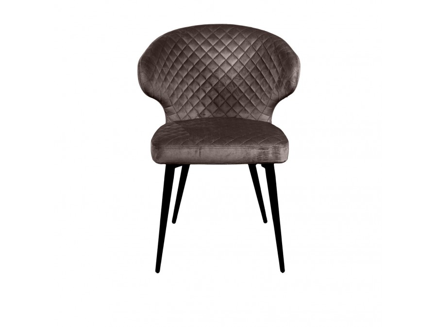 Стул Richard ромб, бархат антрацит 14