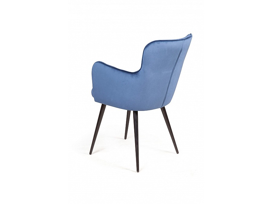 Стул с подлокотниками King, бархат синий 29