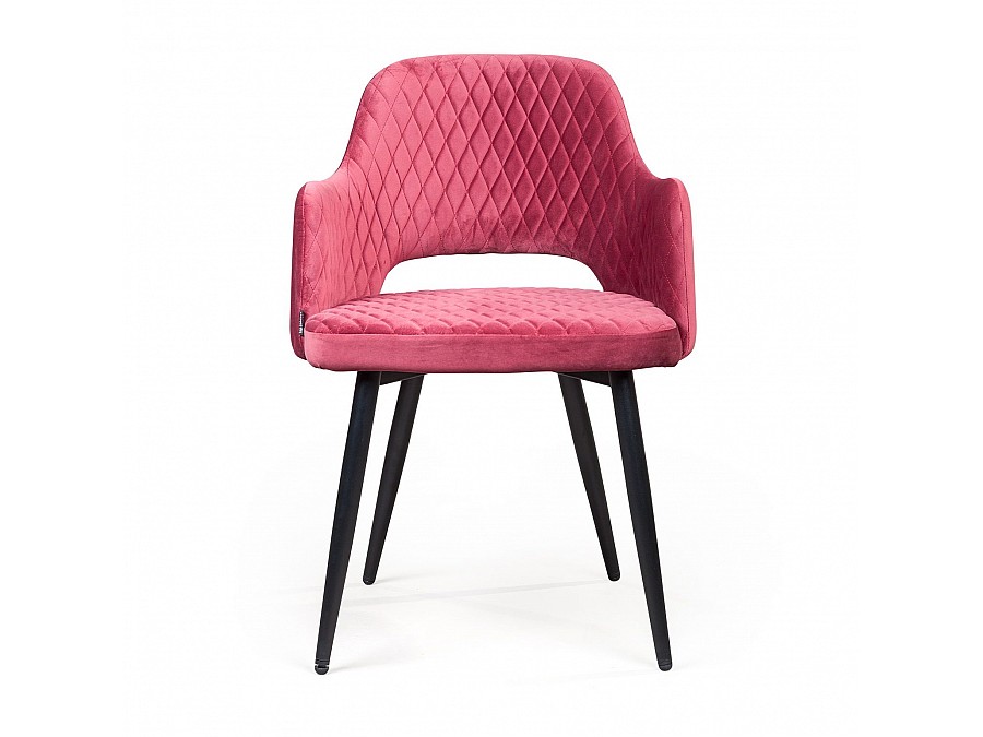 Стул с подлокотниками William,бархат винный