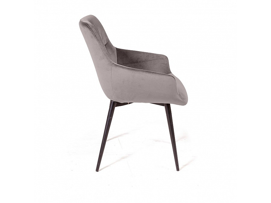 Стул Jordan, бархат светло-серый 26, опора конус