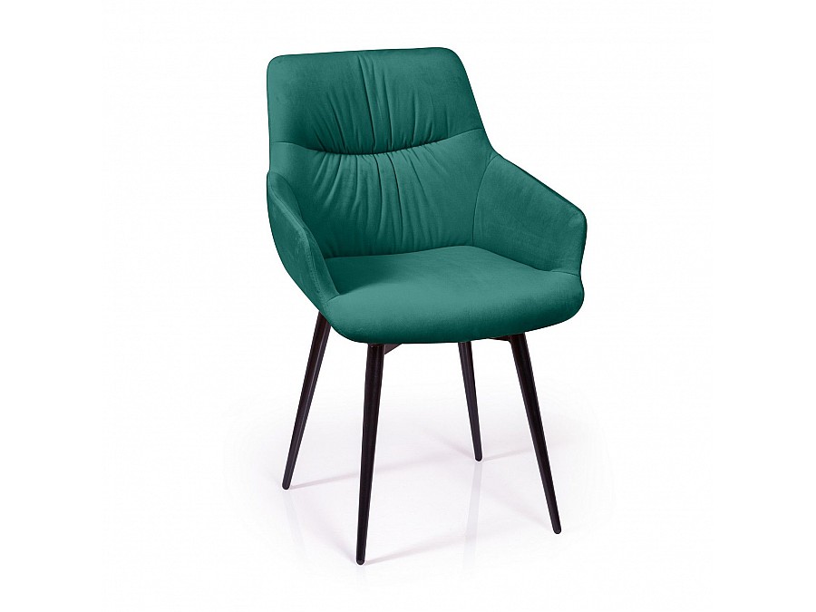 Стул Jordan поворотный 90 градусов, функция возврата, антишум, бархат зеленый 19