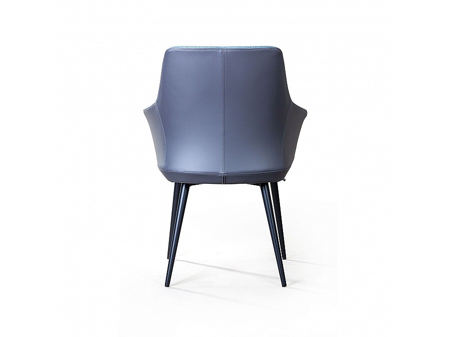 Стул с подлокотниками Frank, рогожка комби синий