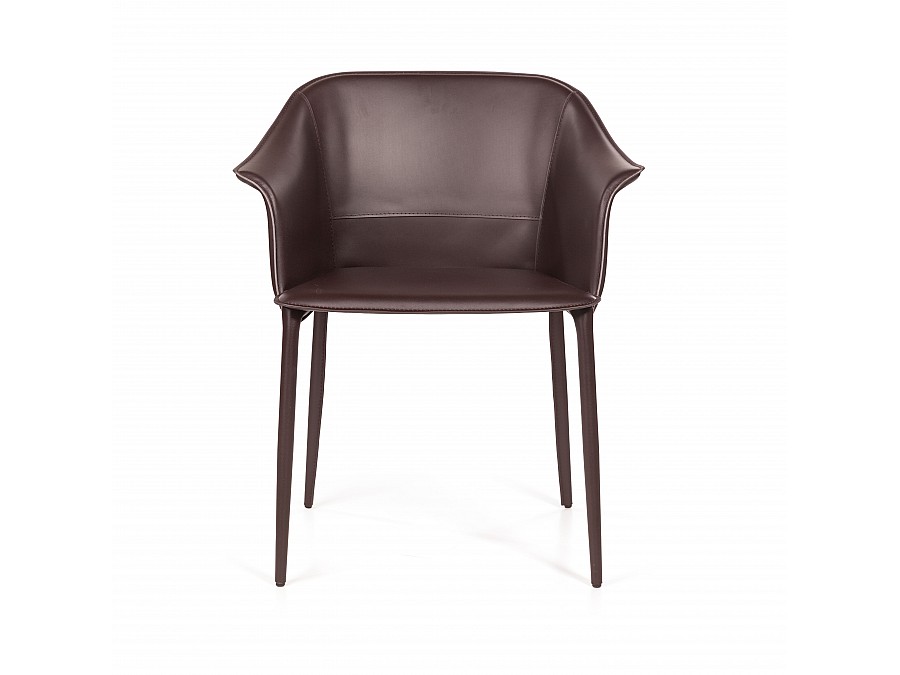 Стул  с подлокотниками GIO, кожа коричневый