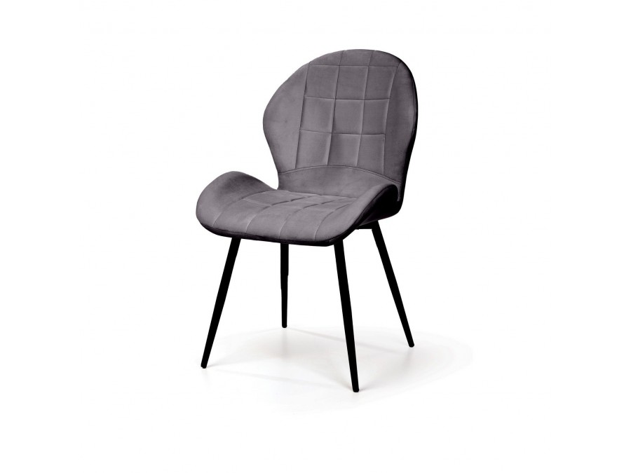 Стул Ральф, бархат серый 27