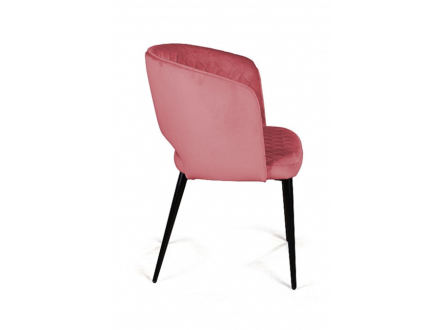 Кресло William ромб, бархат пудровый 15/ черный конус