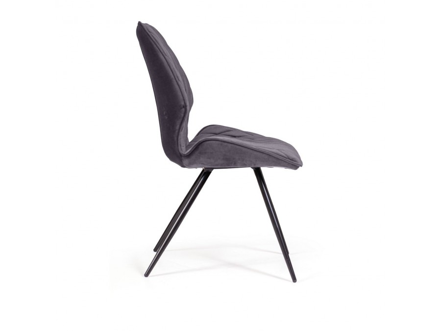 Стул Flash ромб, бархат серый 27