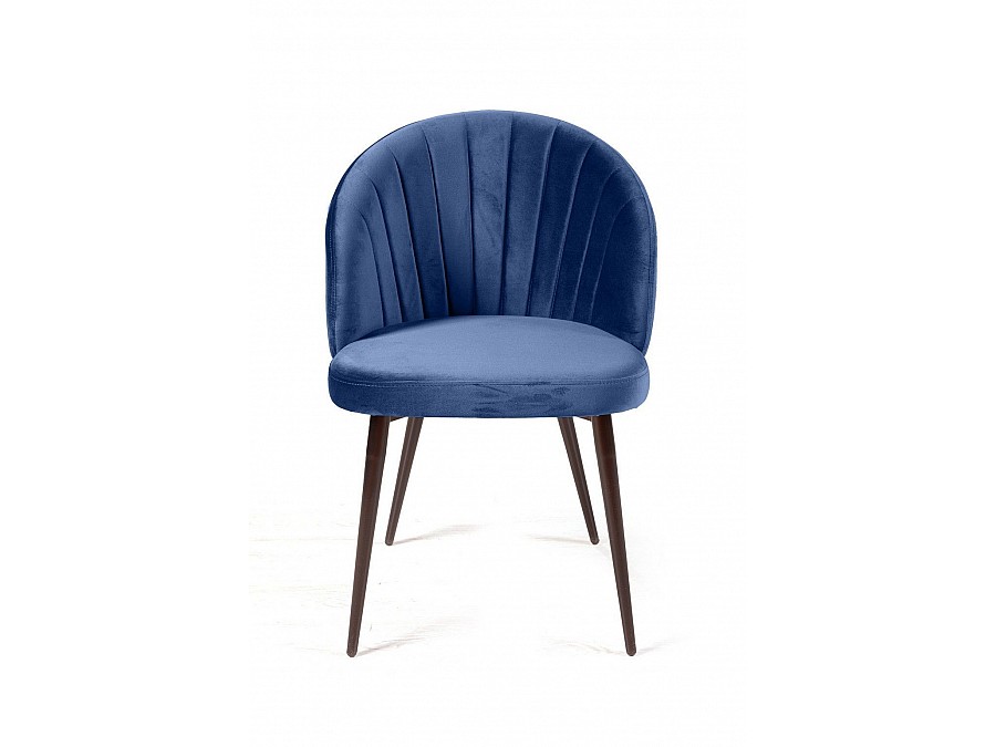 Стул Mont Blanc, бархат синий 29 / черный конус