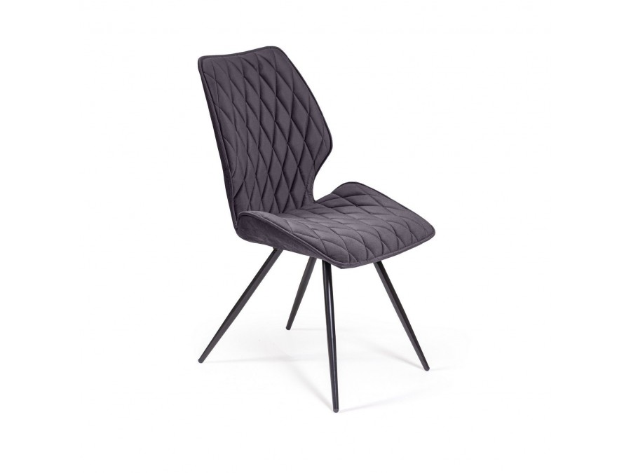 Стул Flash ромб, бархат серый 27