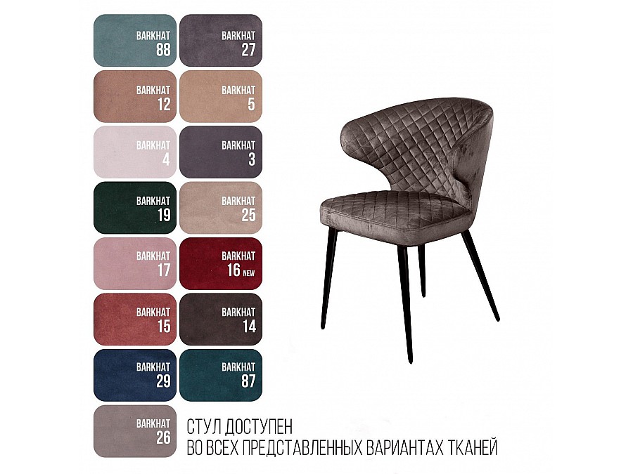 Стул Richard, бархат антрацит 14