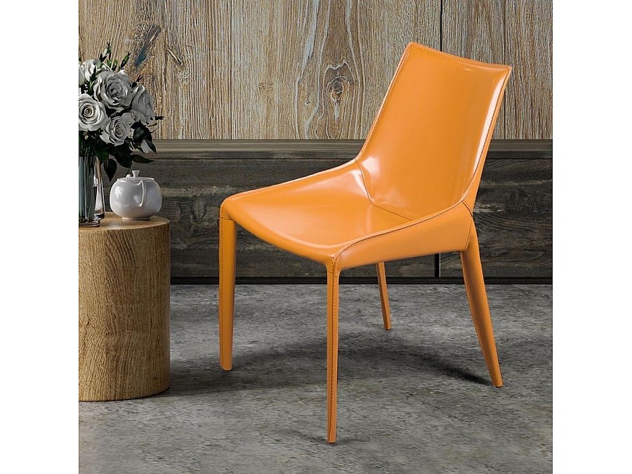 Стул David, кожа camel