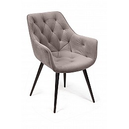 Стул Archi поворотный 90 градусов, функция возврата, антишум, бархат пепельно-бежевый 25, опора конус