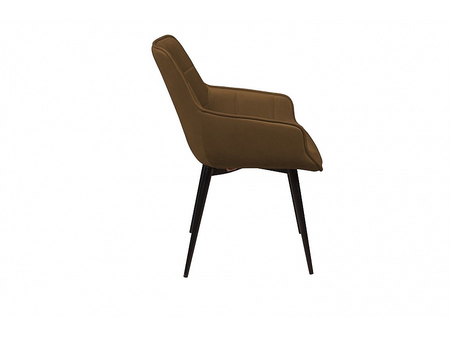 Стул с подлокотниками Capri, бархат коричневый 12 / опора конус