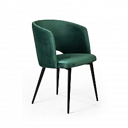 Кресло William, бархат зелёный 19/ черный конус