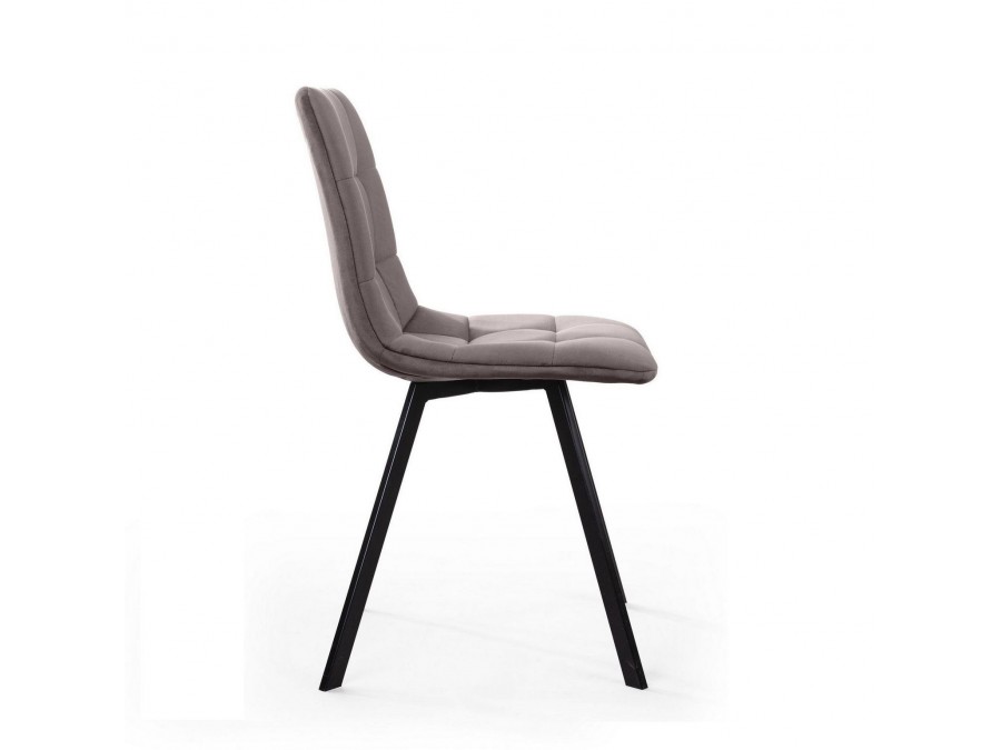 Стул Уно, бархат антрацит 14/ чёрный профиль