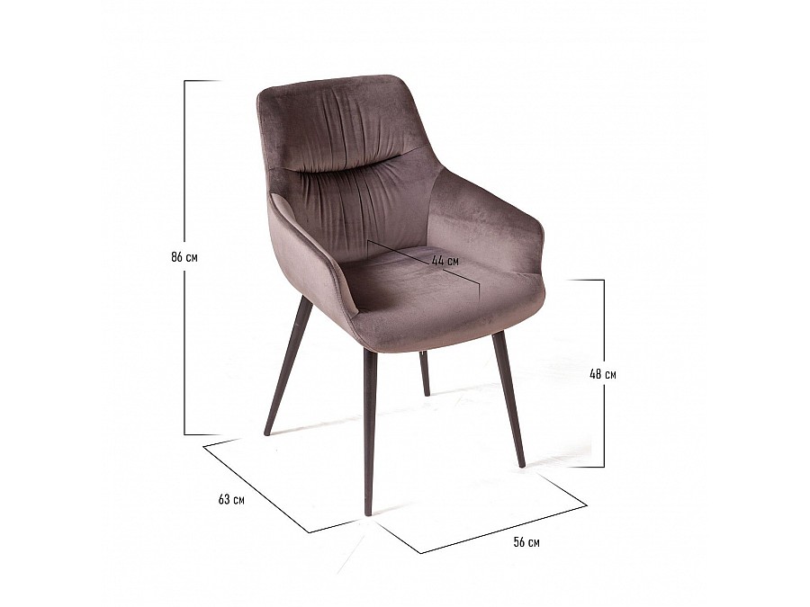 Стул Jordan, бархат пепельно-бежевый 25, опора конус