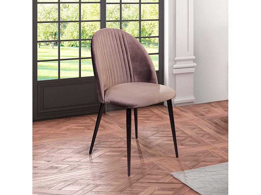 Стул Franco, бархат пепельно-бежевый 25