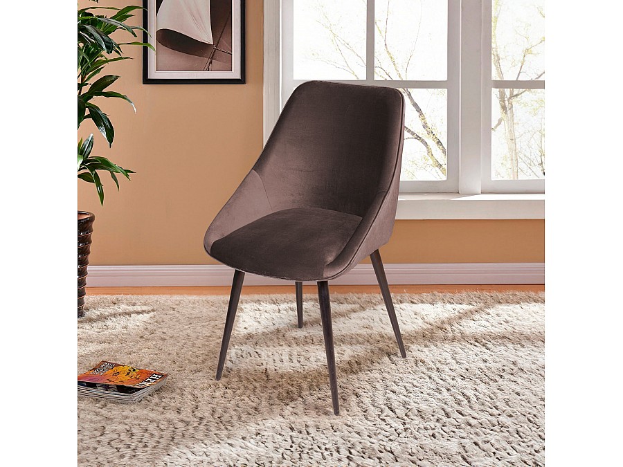 Стул Neo бархат антрацит 14/опора конус