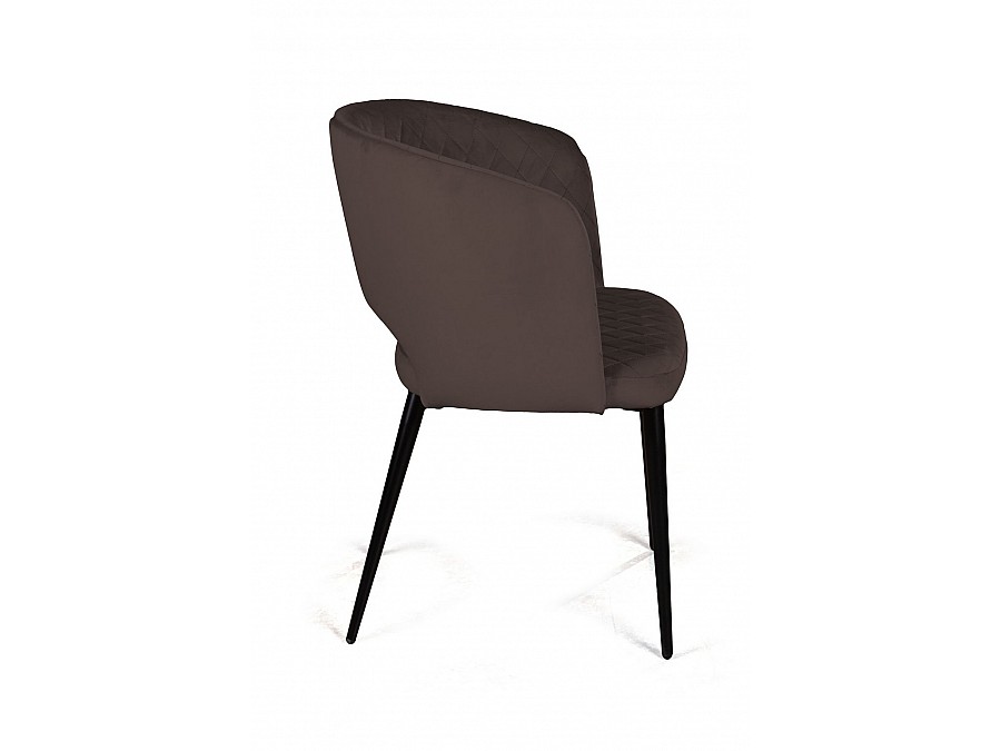 Кресло William ромб, бархат антрацит 14/ черный конус