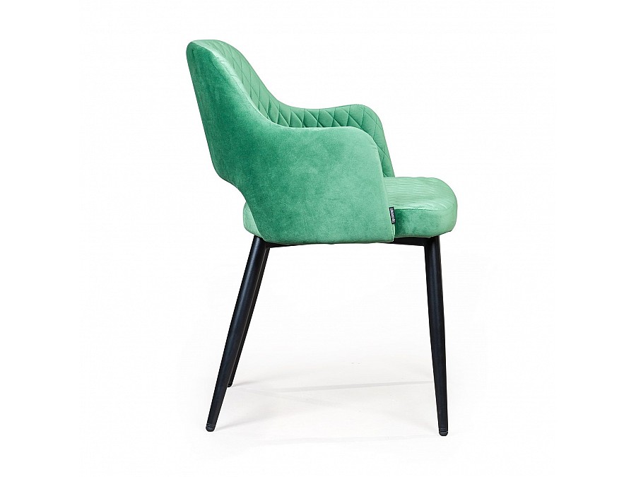 Стул с подлокотниками William,бархат нефритовый