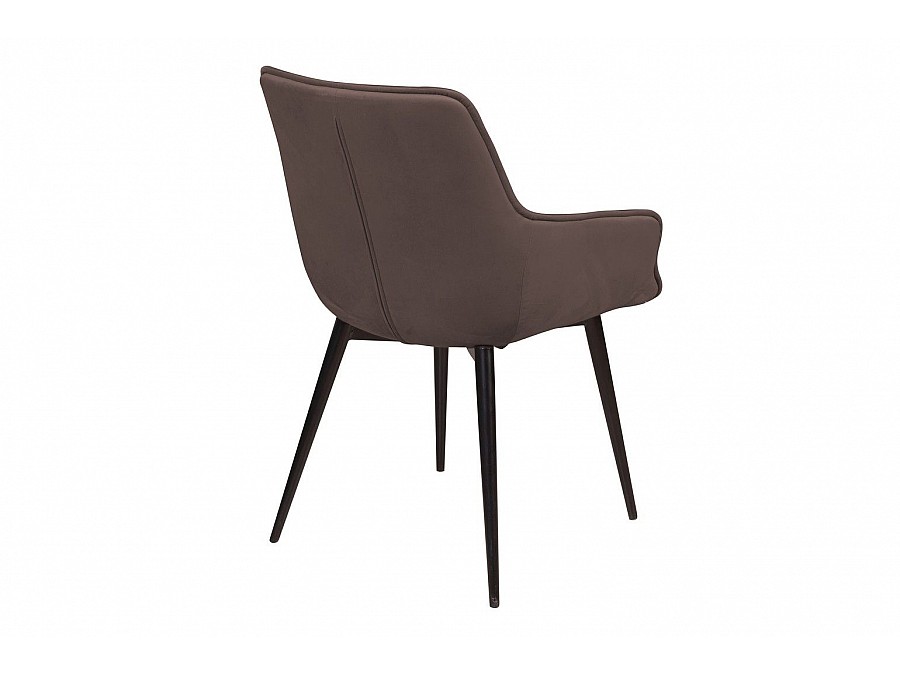 Стул с подлокотниками Capri, бархат антрацит 14 / опора конус