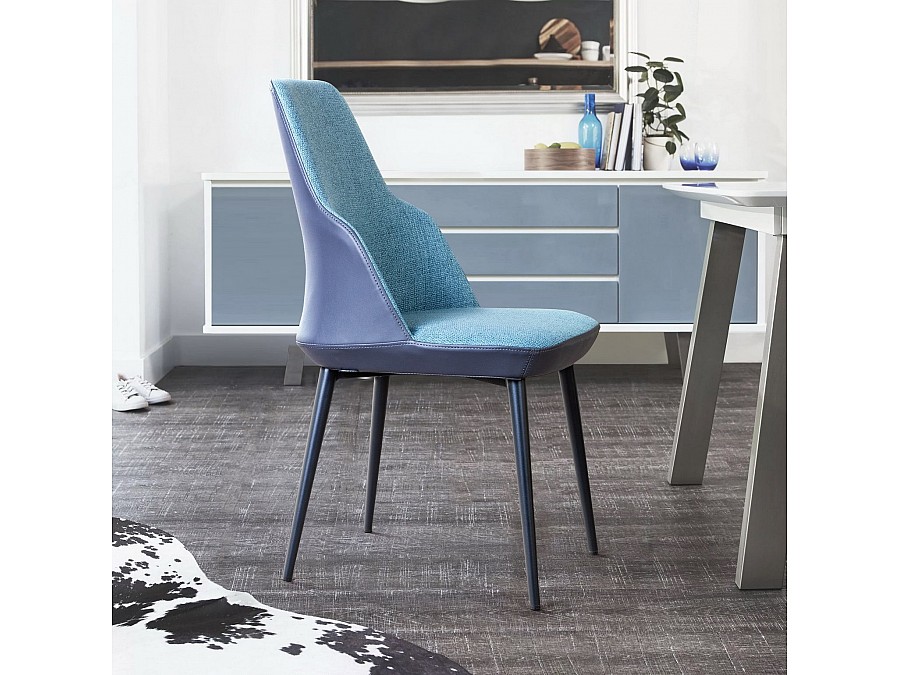 Стул Frank,  рогожка комби синий