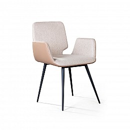 Стул с подлокотниками Adam, рогожка комби бежевый