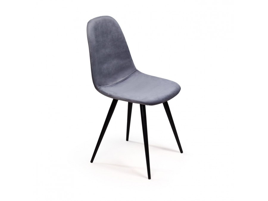 Стул Тед, бархат серый 27