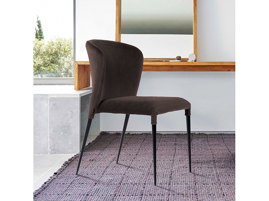 Стул Albert (Альберт), бархат антрацит 14