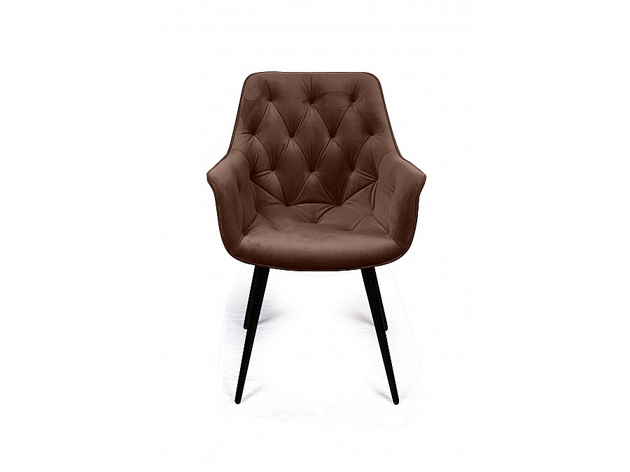Стул Archi поворотный 90 градусов, функция возврата, антишум, бархат коричневый 12, опора конус