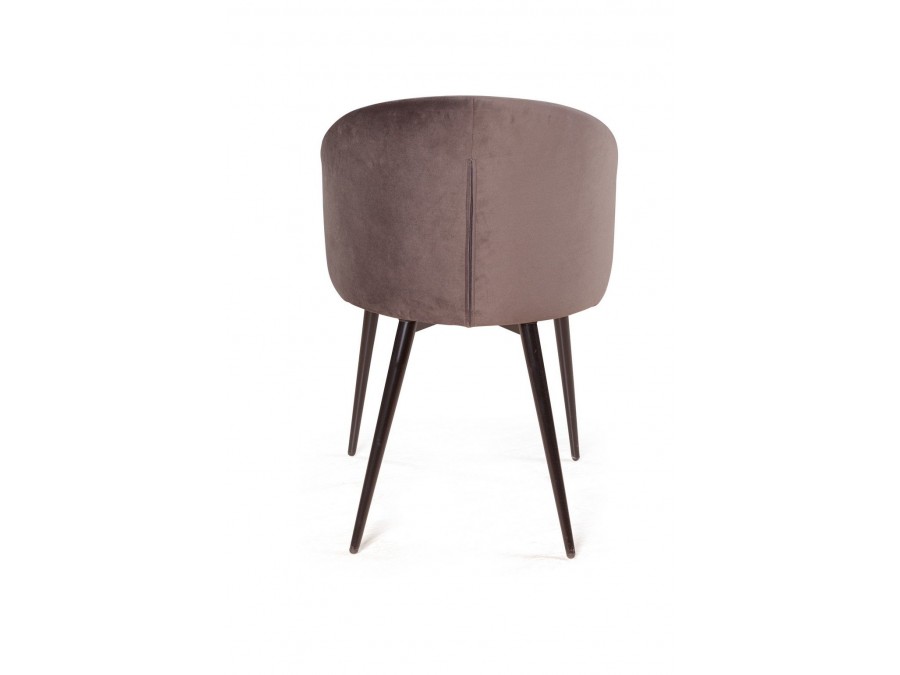 Стул Mont Blanc, бархат антрацит 14 / черный конус