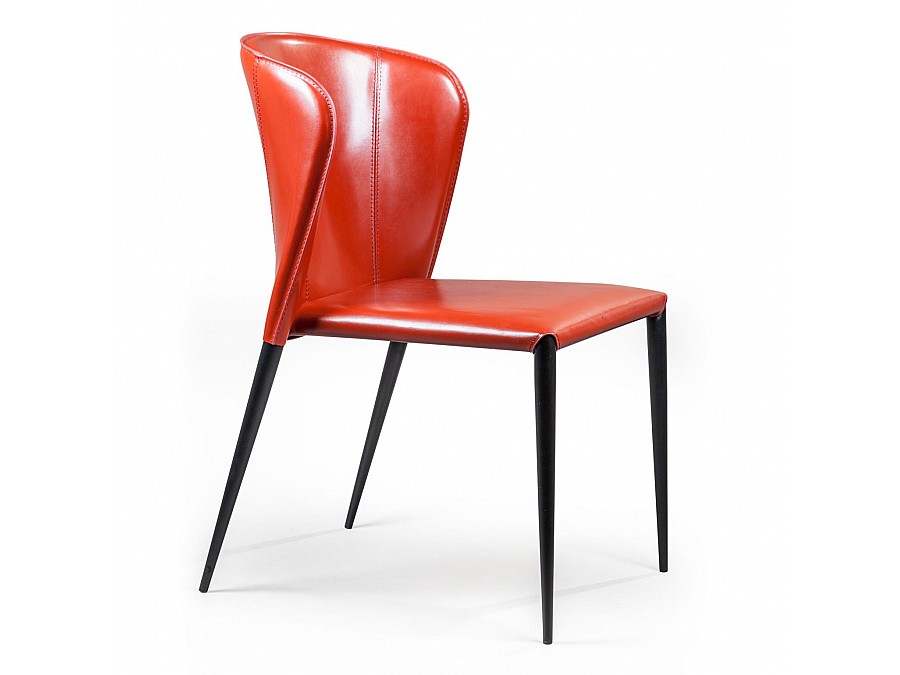 Стул Albert, кожа ретро-красный