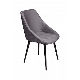 Стул Neo ромб, поворотный на 90 градусов, функция возврата, антишум, бархат серый 27/опора конус