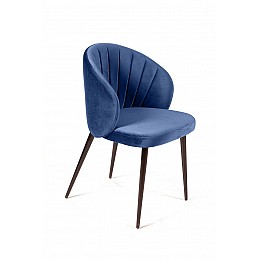Стул Mont Blanc, бархат синий 29 / черный конус