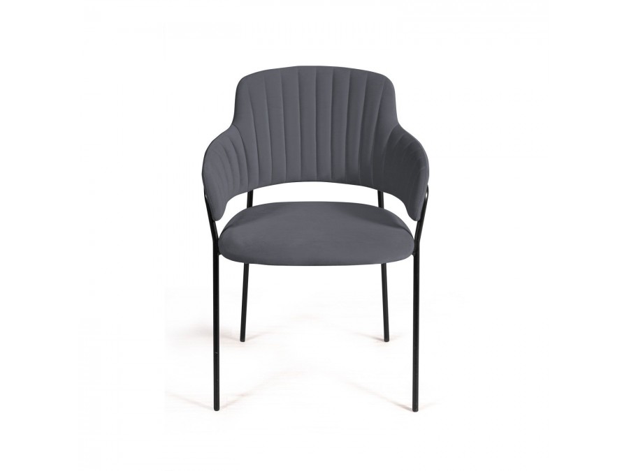 Стул Breeze, бархат серый 27