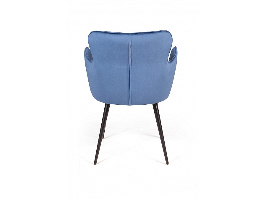 Стул с подлокотниками King, бархат синий 29