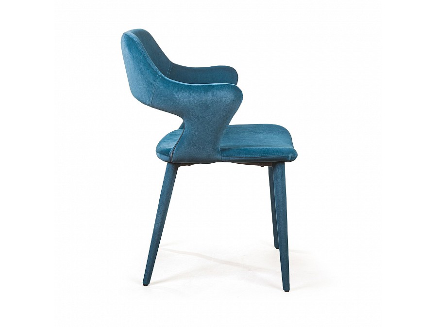 Стул Woddy, бархат сине-зеленый