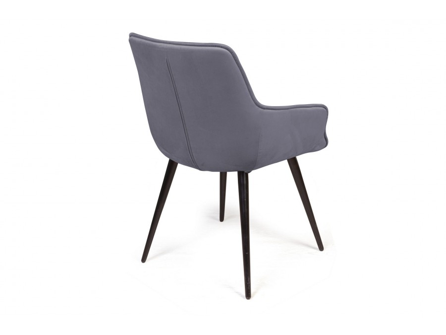 Стул Capri  поворотный 360 градусов, бархат серый 27 / опора конус