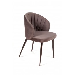 Стул Mont Blanc, бархат антрацит 14 / черный конус