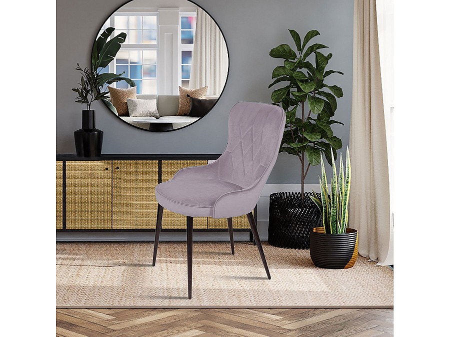 Стул Leonardo, бархат светло-серый 26