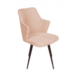 Стул поворотный на 90 градусов, функция возврата, антишум Hunt Ромб, бархат бежевый 5 / чёрный конус