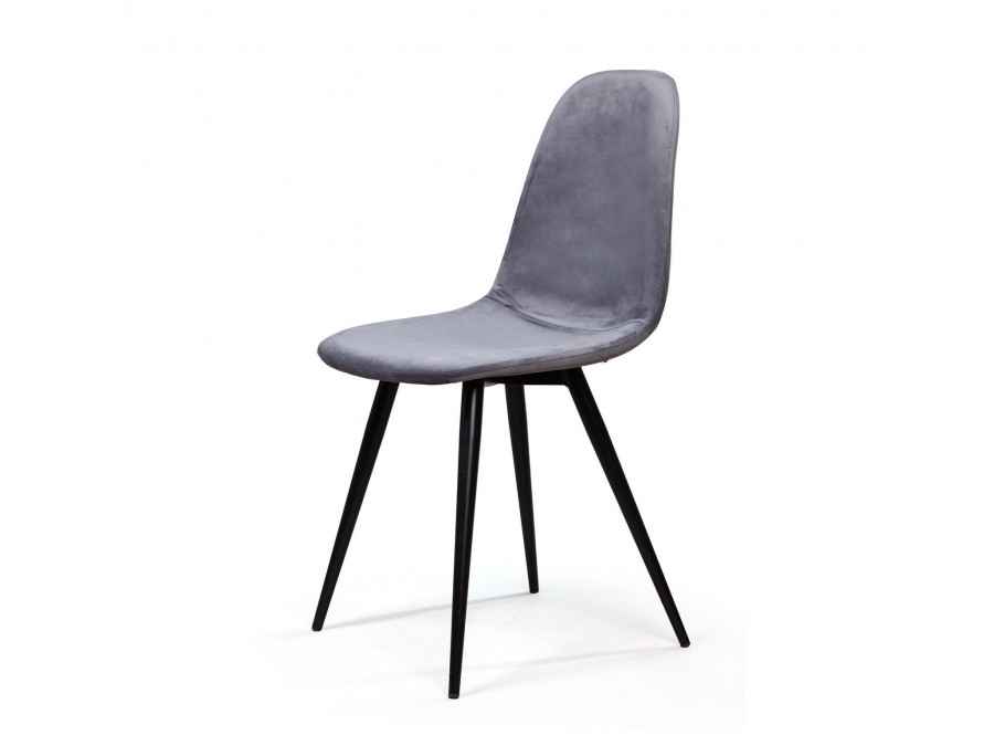 Стул Тед, бархат серый 27