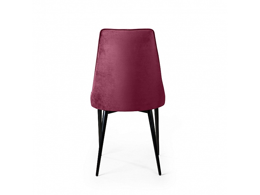 Стул Oliver, бархат красный 16/ чёрный конус