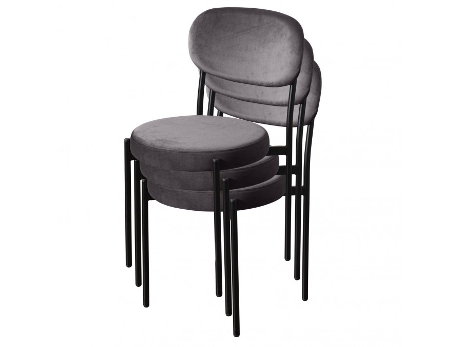 Стул Mason, бархат серый 27