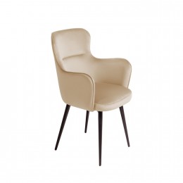 Стул c подлокотниками King, поворотный на 360 градусов, бархат бежевый 05