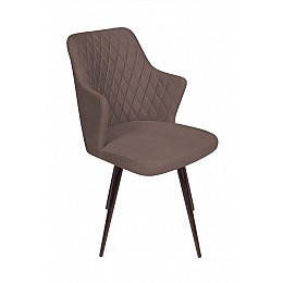 Стул поворотный на 90 градусов, функция возврата, антишум Hunt ромб, бархат антрацит 14 / чёрный конус