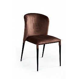 Стул Albert (Альберт), бархат коричневый 12