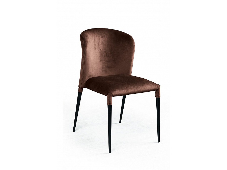 Стул Albert (Альберт), бархат коричневый 12