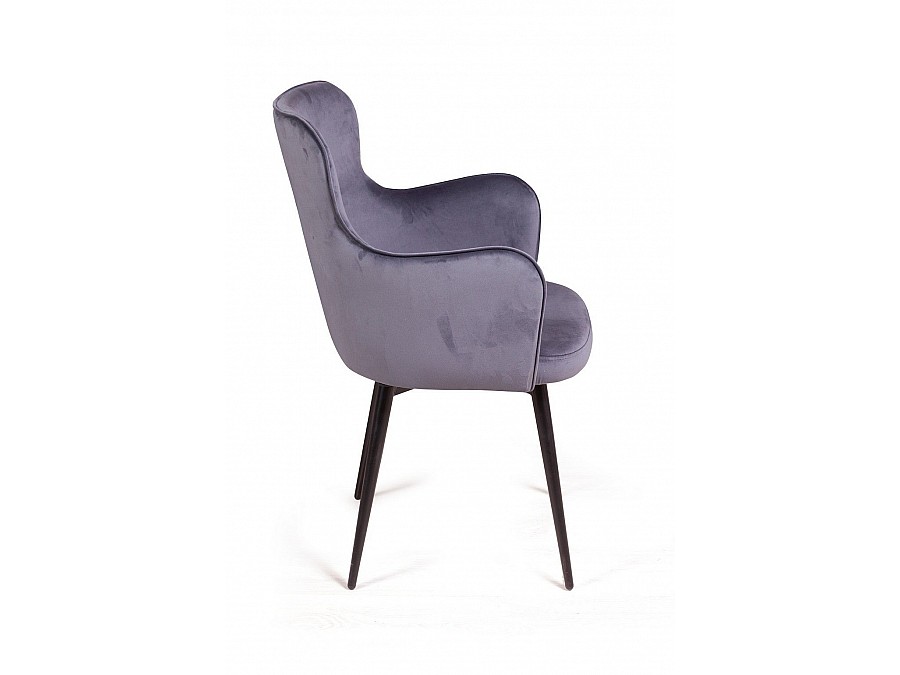 Стул King, поворотный на 90 градусов, функция возврата, антишум, бархат серый 27