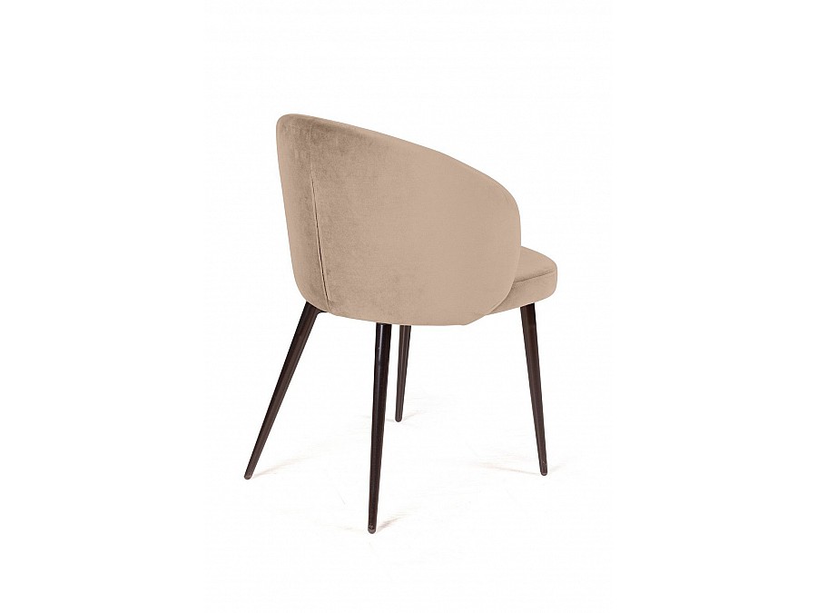 Стул Mont Blanc, бархат бежевый 5 / черный конус