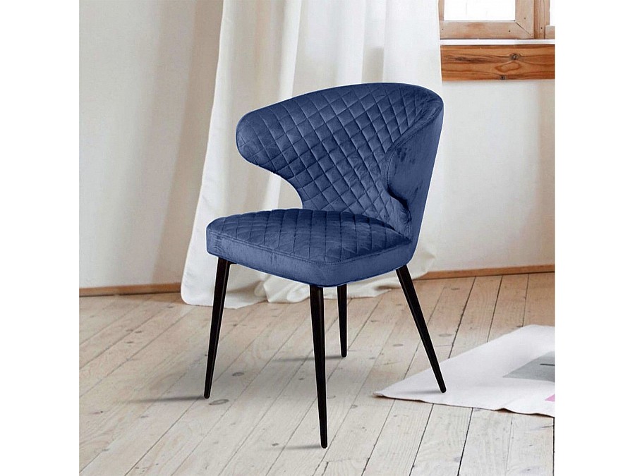 Стул Richard ромб, бархат синий 29
